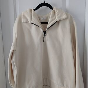 Women's Cream Half-Zip Sweater